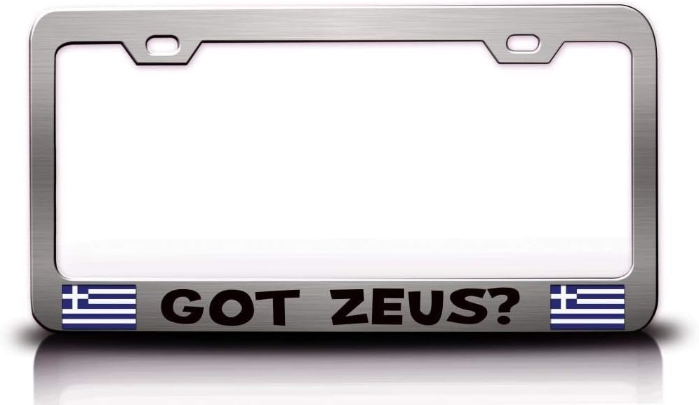 GOT Zeus Greek Greece Metal Ch Car SUV Truck License Plate Frame u78