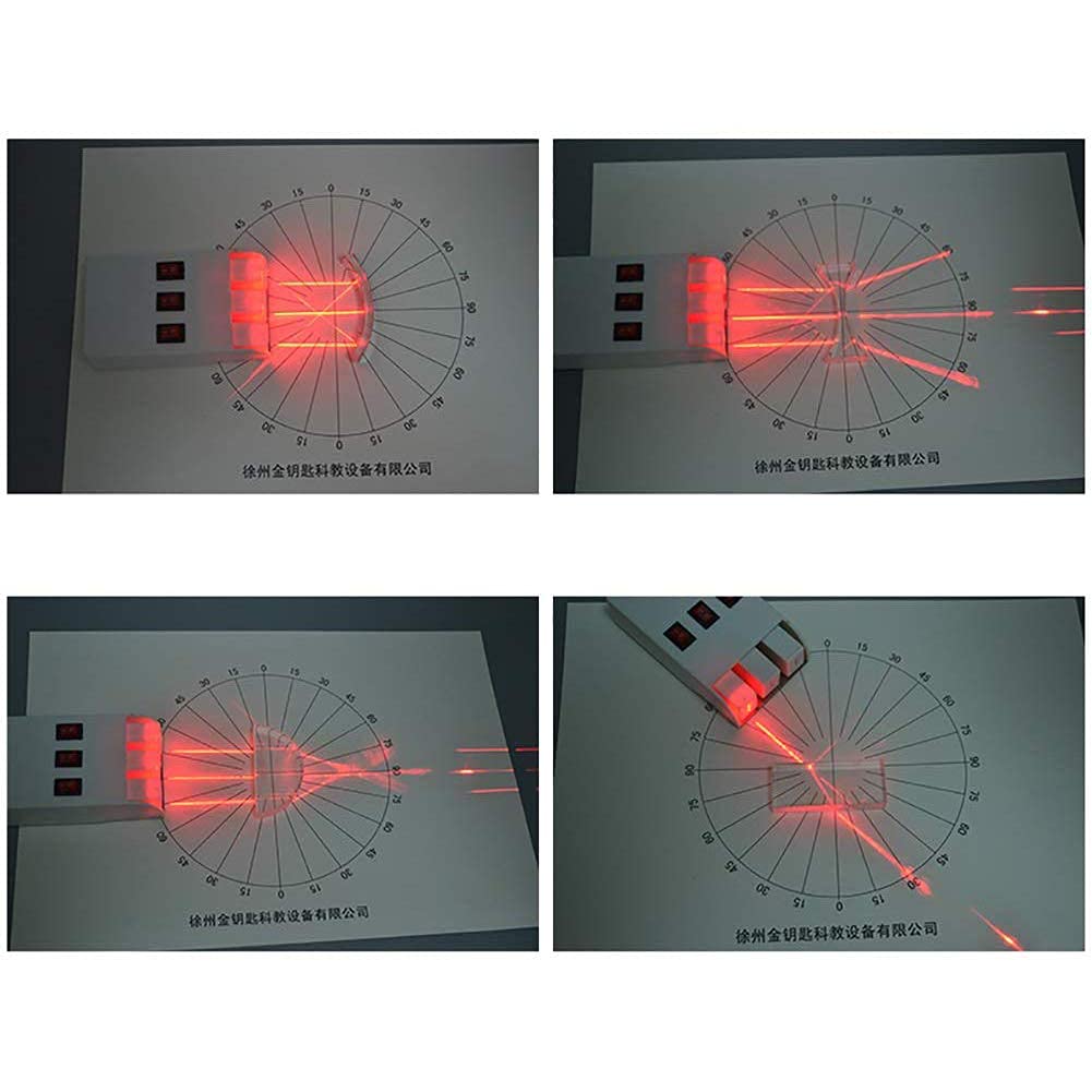 Set ottico di esperimenti Scienze fisiche, Piattaforma sperimentale Ottica e due sorgenti luminose Scatola di immagazzinaggio rimovibile Attrezzatura ottica Esperimento