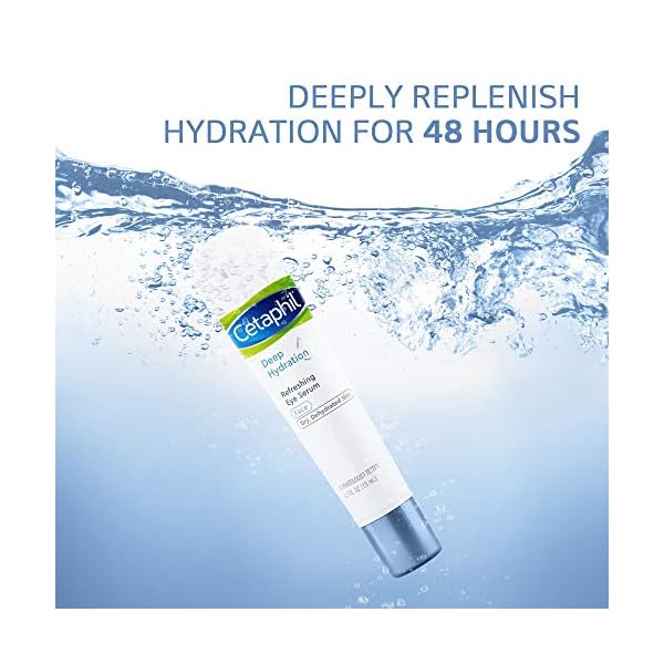 Eye-Cream-by-Cetaphil-48-Hr-Deep-Hydration-Refreshing-Eye-Serum-with-Hyaluronic-Acid-for-Dark-Circles-Puffiness-Fragrance-Free-05oz CETAPHIL Deep Hydration Refreshing Eye Serum, 0.5 fl oz, 48Hr Hydrating Under Eye Cream to Reduce the Appearance of Dark Circles, With Hyaluronic Acid, Vitamin E & B5 (Packaging May Vary)