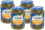 Vlasic Zesty Bread and Butter Pickle Chips, Keto Friendly, 24 FL OZ (Pack of 4)