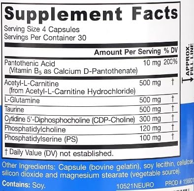Jarrow Formulas Neuro Optimizer – 120 Kappen, kognitive Unterstützung & Gehirngesundheit
