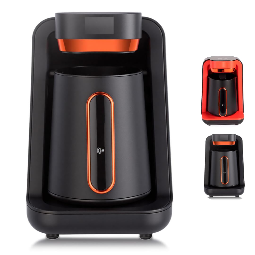 Coffee Maker, Electric Brewer with Anti Overflow Protection Easy Daily Preparation Kitchen Appliances Maker Machines One Click Operation Multi Use Coffee Milk Hot Water Preparation (Black)