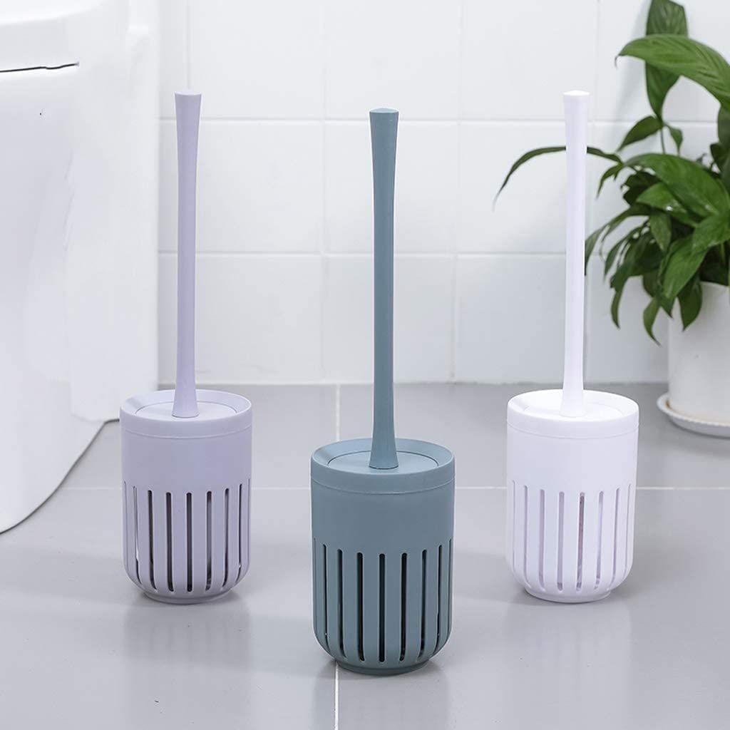 Szczotka do WC Zestaw do WC Szczotka Do WC Naścienna Bez Wiercenia Zestaw Szczotek Do WC Z Uchwytem Wentylowanym Długa Rączka Miękka Szczotka Łazienkowa Z Włosiem Uchwyt na szczotkę toaletową Szczotka