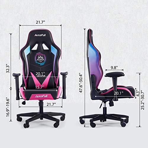 AutoFull Gaming Chair Racing stijl Ergonomische High-Back bureaustoel met Pu Leer, Verstelbare Hoogte en armen… - Image 7
