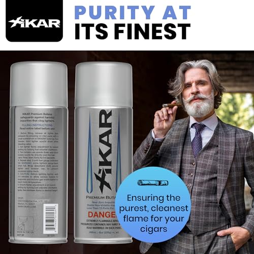 Xikar PUROFINE Premium Butane Fuel Refill with 0 Impurities - Premium Quality Fuel for Jet Flame Lighters and Torches - High Altitude Formula, 8oz (400ml) 2 Pack - Thumbnail 5