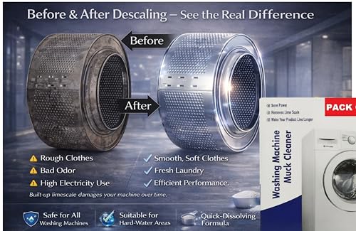 Image of Washing Machine Drum Cleaning Powder Compatible with Samsung Washing Machine Cleaner & Descaling Powder, Descaler for top load and front load, Drum Cleaner Descaling powder | PACK OF 1