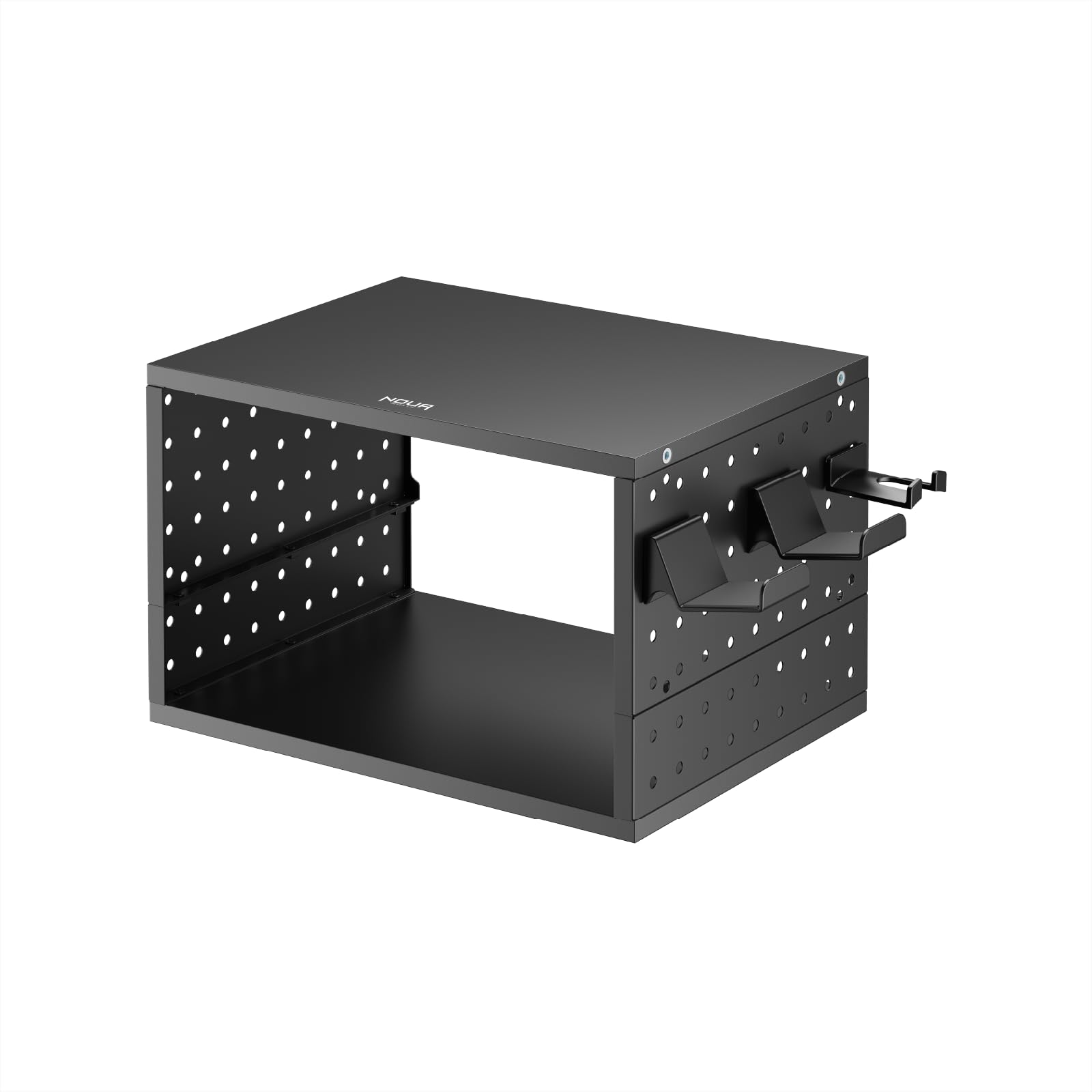 Noua Brawl Mobiletto a Muro Modulare con Pannelli Forati, Organizzatore da Parete per Accessori Gaming, Ufficio, Esposizione (405 x 304 x 262 mm)