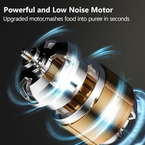 Plodon Babynahrungszubereiter, Mini-Küchenmaschine, süße und kleine Küchenmaschine, Püree-Mixer, Zerkleinerer, 1,2 Tassen, Glasschale mit 6 Klingen, elektrisch (Spaceman-Weiß (eine Schale) (White)