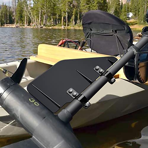 Trolling Motor Accessories, Haoguo Paddle Boat Parts, Boat Rudder Fits Most 24-55 Thrust Trolling Motors, Great For Pontoon, Fishing Kayak, Canoe, Jon Boat #TOP3
