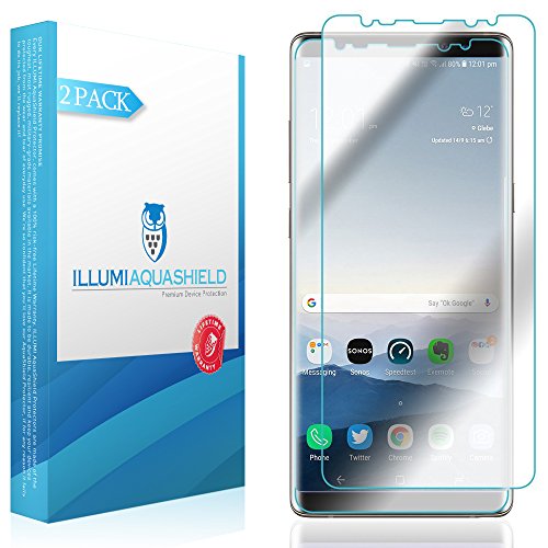 ILLUMI AquaShield Screen Protector Compatible with Samsung Galaxy Note 8 (2-Pack)(Compatible with Cases) No-Bubble High Definition Clear Flexible TPU Film
