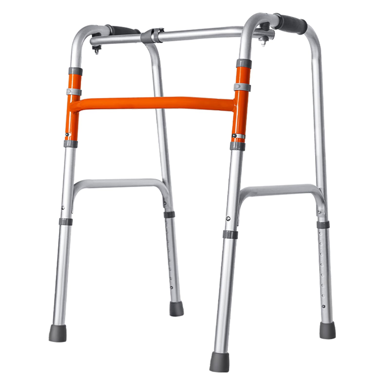 HAILM Marco Caminar Sin Ruedas, Marco para Caminar Plegable Ligero para Adultos, 8 Altura Ajustable, Andador Estándar para Ancianos, Ayudas Caminar por Discapacidad