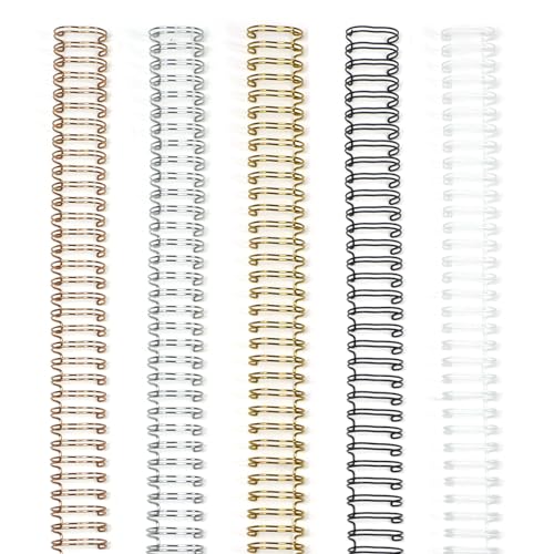 RAYSON Drahtbinderücken, 40 Blatt, 3:1 Teilung, 7,9 mm, 34 Schlaufen, A4, Gemischte Farbe, 100 Stück