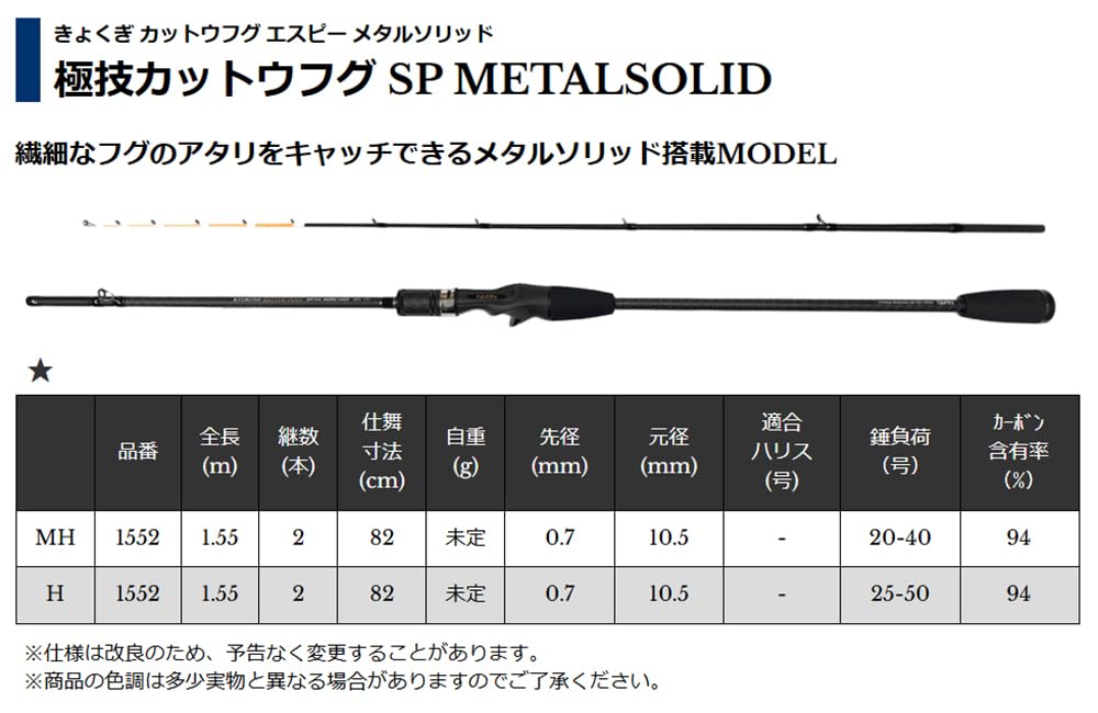 Amazon | 宇崎日新 極技カットウフグ SP METALSOLID 1.55m H 1552