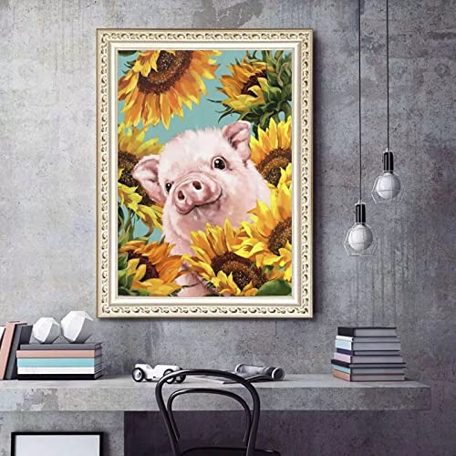 3D Animal Diy Diamond Painting Kits Adults Full Drill Sunflower And Pig Diamond Embroidery Mosaic Cross Stitch Home Decor #TOP3