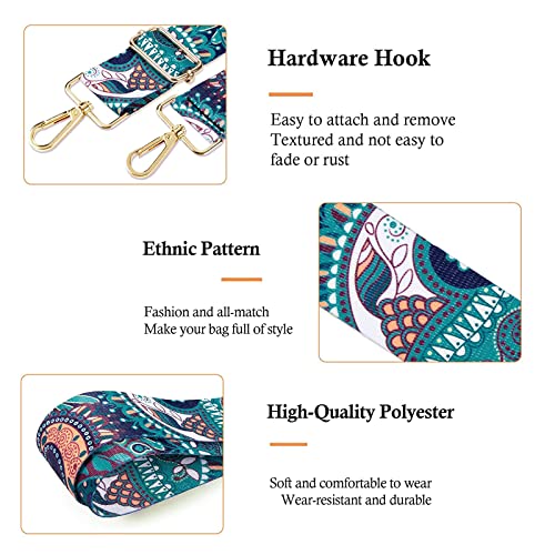 3 Stück Bunt Taschengurt, Breiter Taschengurt, Umhängegurt für Taschen, Taschenband, für Kuriertaschen, Kamerataschen, Umhängetaschen, Handtaschen, Laptoptaschen