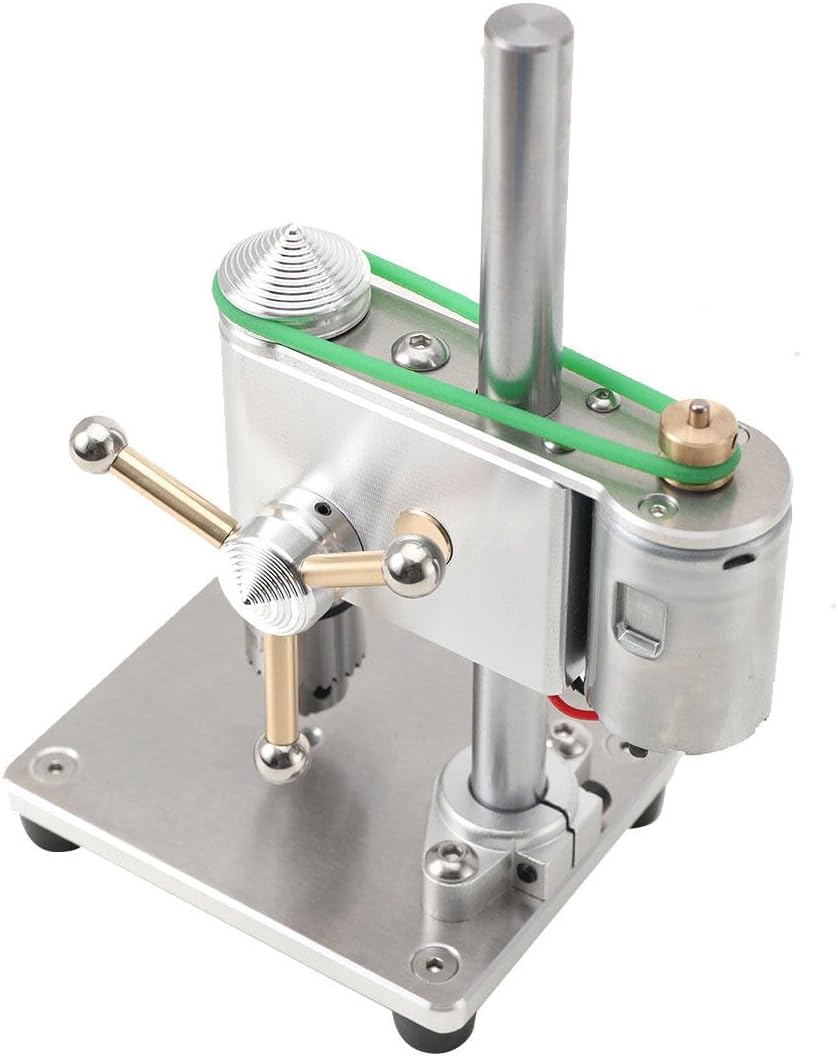 Mini Drill Press, Precision Variable Speed Benchtop Drill Press, Electric Portable Bench Drilling Machine JT0 Chuck CNC 360° Rotating for Metal Wooden DIY Jewelry Making Crafts Tool