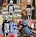 IKALI Kids Skeleton Costumes, Halloween Scary Dress Up, Skull Outfit for Carnival Party, World Book Day 3-4T White