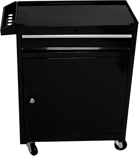 Miniatura 8 de Armario desmontable con 5 cajones con gabinete inferior y un estante ajustable, caja de herramientas de metal para almacén, garaje, taller de