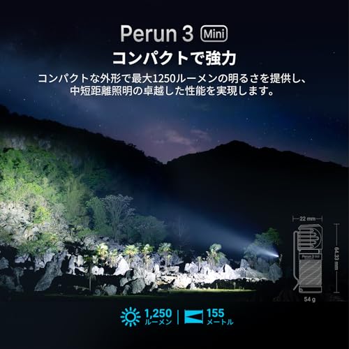 OLIGHT(オーライト) Perun 3 Mini LED ヘッドライト の商品画像 1