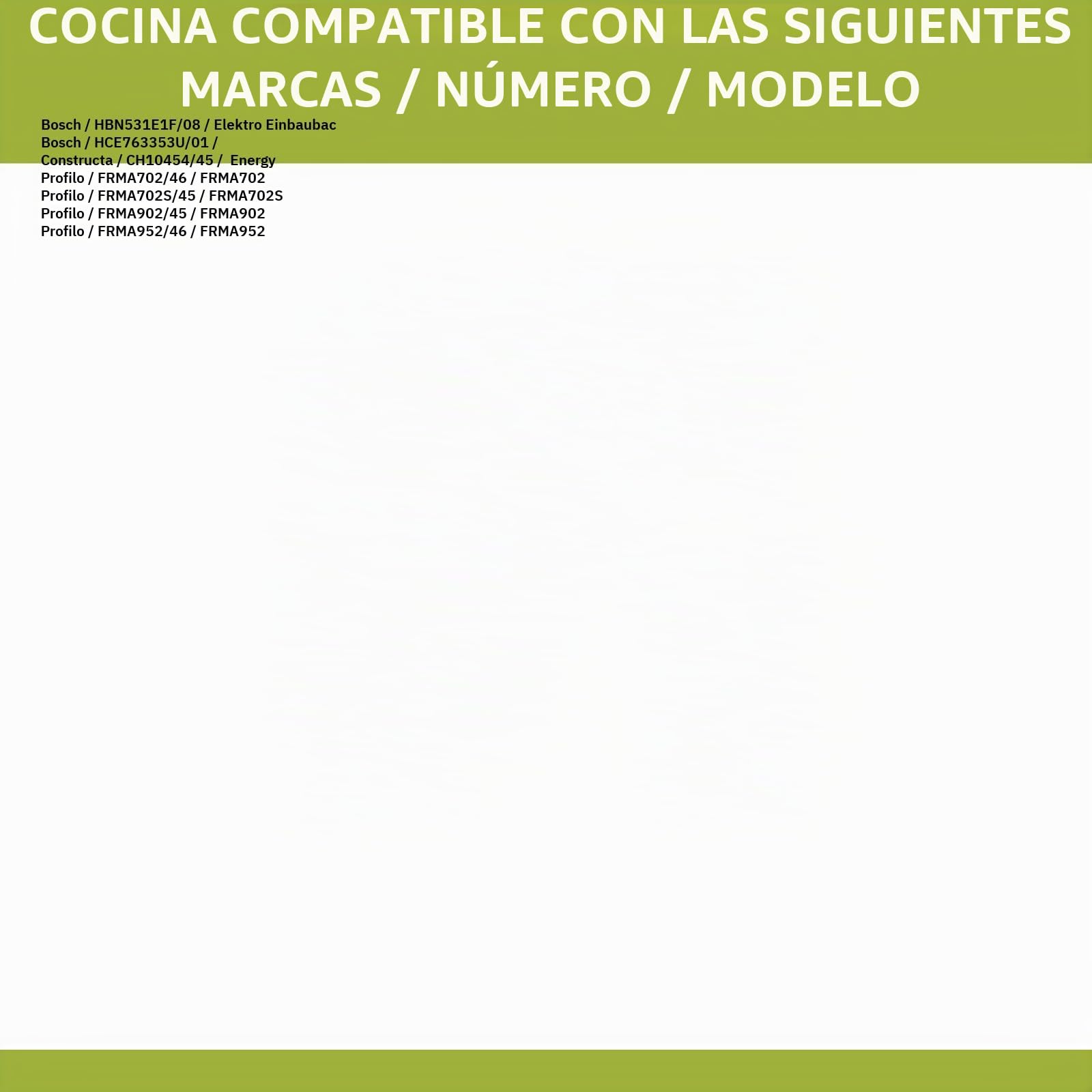 Ventana interior para puerta compatible con Bosch 00685593 en horno, estufa de gas