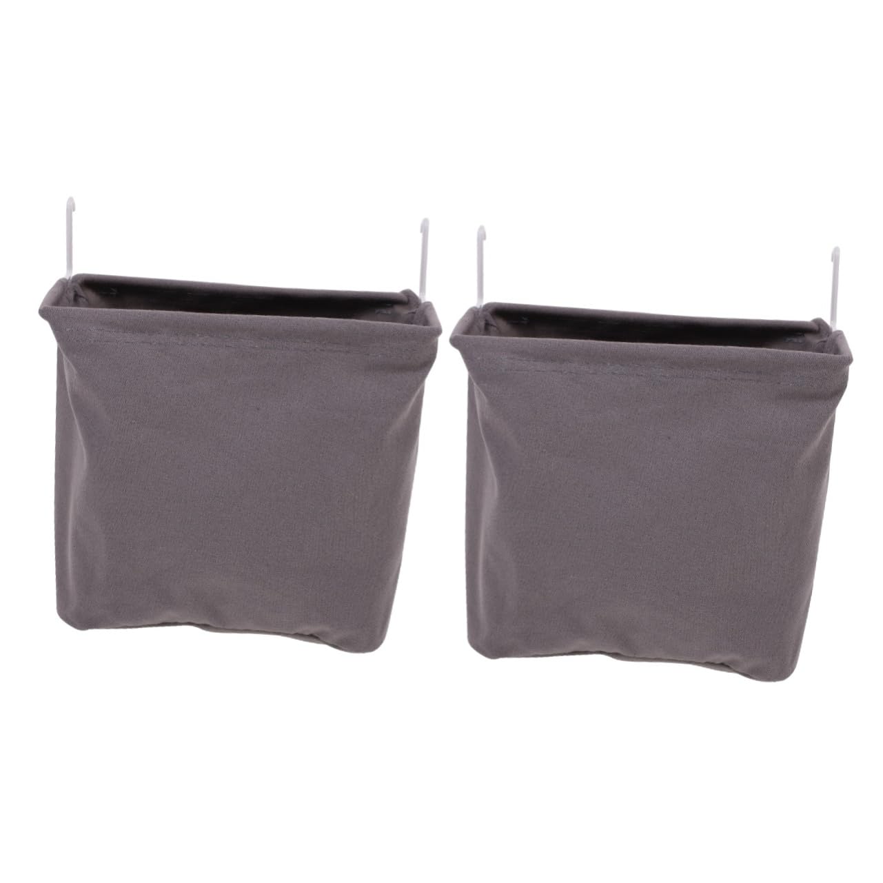 Amosfun 2 Pezzi borsa di stoffa piolo contenitore cesto porta oggetti da appendere tavola con picchetti organizzazione dei cestini cestino montato a parete Acciaio inossidabile