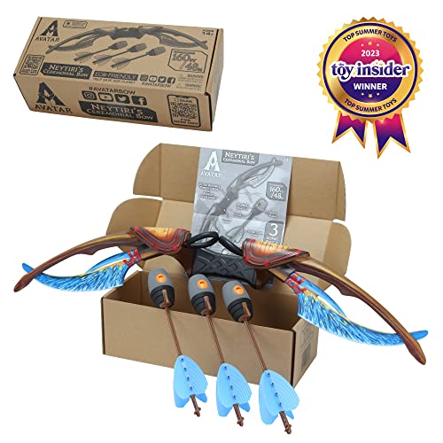 Zing Avatar Neytiri\'s Ceremonial Bow Pack - 1 Bow and 3 Zonic Whistle Arrows, Officially Licensed Role-Play Bow, Shoots Safe Arrows Over 160ft, Long Range Outdoor Play, Age 14 and Up - Thumbnail 2