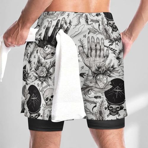 KiRYu Men's Swim Trunks Grass-Texture-Pattern Quick Dry Board Shorts, XX-Large3