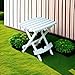 Adams Manufacturing 8500-48-3700 Plastic Quik-Fold Side Table, White