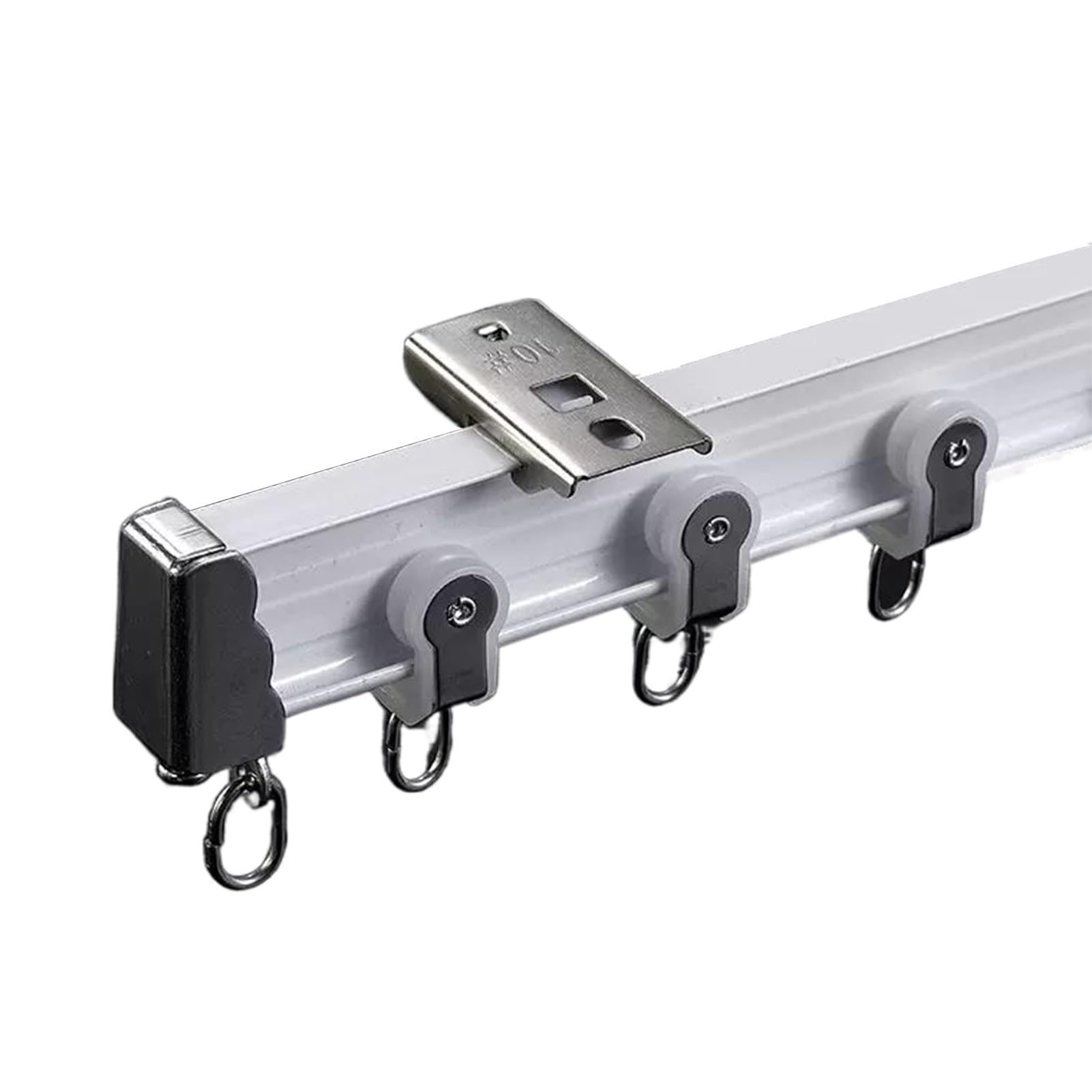 Rail en aluminium blanc réglable 2,7 m pour cloison amovible et séparation d'espace