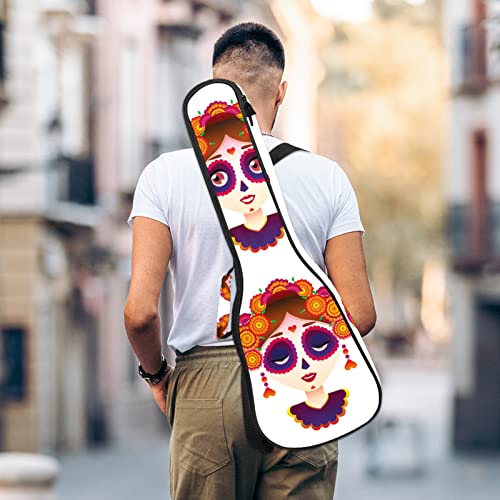 Sac pour ukulélé de dessin animé Calavera Sugar Skull mexicain pour ukulélé soprano ténor concert 58,4 cm 10 mm d… - Les Beatles, Paul McCartney, John Lennon, RIngo Starr, George Harrison Sac pour ukulélé de dessin animé Calavera Sugar Skull mexicain pour ukulélé soprano ténor concert 58,4 cm 10 mm d… – Image 6