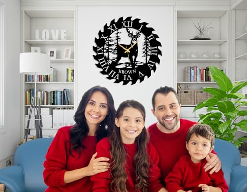 Deer-Wall-Clock-Gift-for-Men-Women-Festival-Gift-Personalize-Deer-Poster-Custom-Deer-Metal-Wall-Decor-Deer-Hanging-Metal-Deer-Poster Deer Wall Clock Gift for Men Women Festival Gift Personalize Deer Poster Custom Deer Metal Wall Decor Deer Hanging Metal Deer Poster