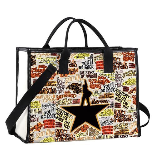 Bolsa de lona musical ideal como regalo para fanáticos del teatro y viajes