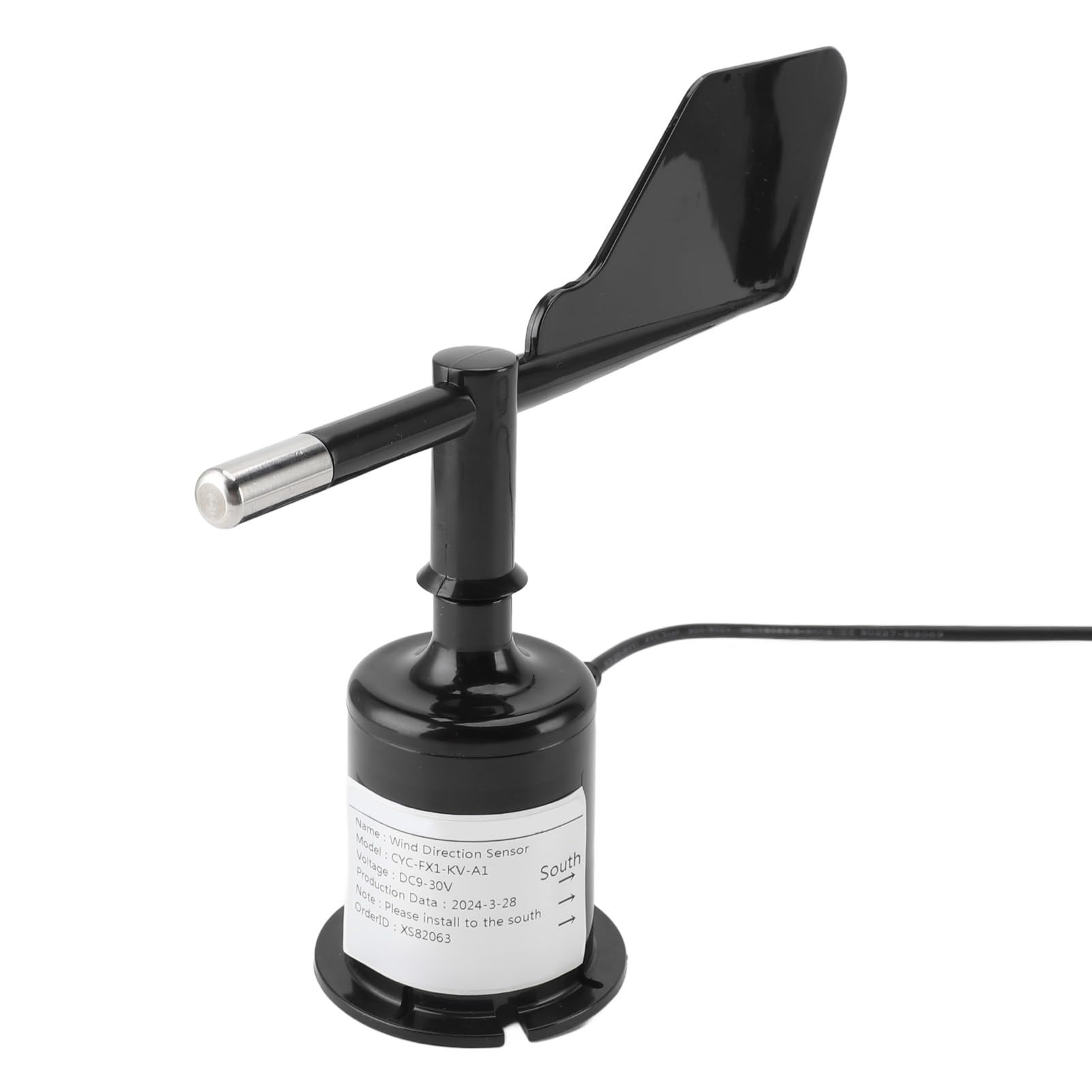 8 Indication Directions Wind Speed Sensor, Polycarbonate Anemometer Wind Measuring Tool, Wind Direction Sensor Transmitter, 360 Degree