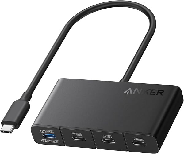 Anker USB-C Hub, USBC to 4-Port USBC Adapter, Multiport USB C Splitter, USB 3.2 Display Hub with 100W Max PD & Max 10Gbp