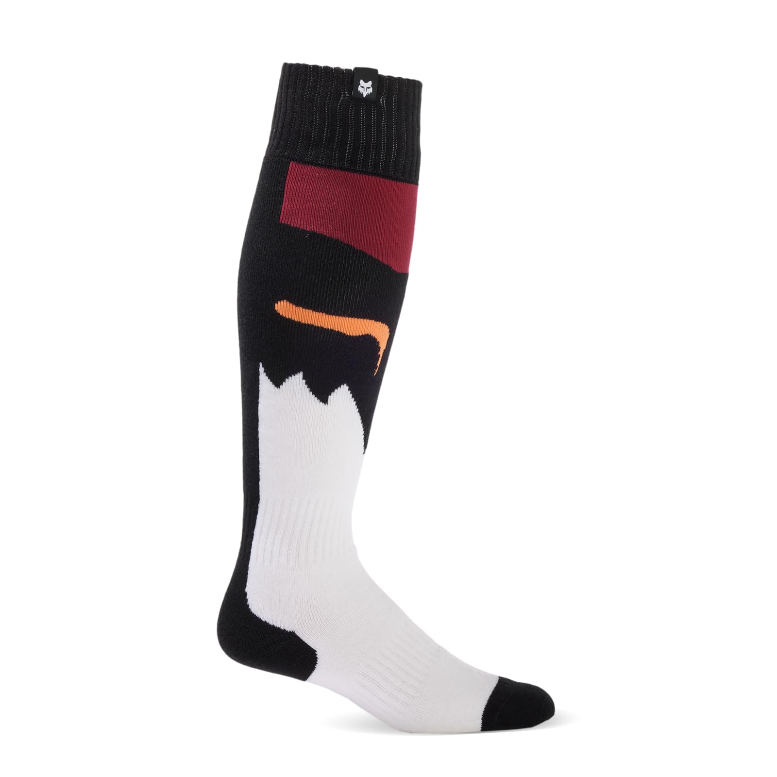 Fox Racing 180 FLORA SOCK, BLACK/WHITE, Medium