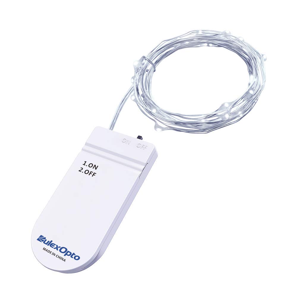 6 Pack Coldwhite Fairy String Lights,7.2ft 20 Micro LED Starry String Lights,Battery Powered Mini String Lights for Christmas Decoration Costume Wedding Party Halloween Easter Gift