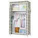 JHNEA Armario Tela Resistente, Lonas para Piscinas Ropa Ropero Tubos de Acero Guardarropa Durable Ropa Organizador de Cubierta de Tejido Lavable,Lattice_150x45x70cm