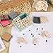 47PCS Wooden Rubber Stamps Set with 5 Mixed Ink Pads, Mini Weather, Plans and Schedules Stamps for Crafting Cards Making DIY Scrapbooking Photo Album Decoration