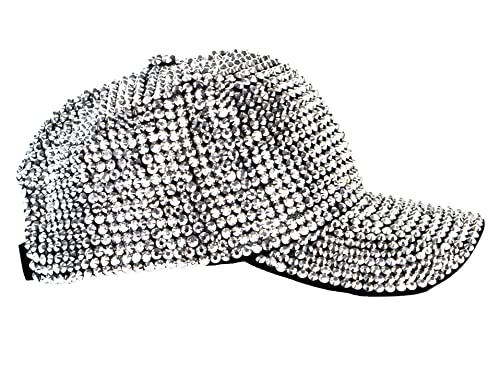 Top Headwear Women's Full Sparkle Rhinestone Gem Bling Baseball Cap - Silver #TOP3
