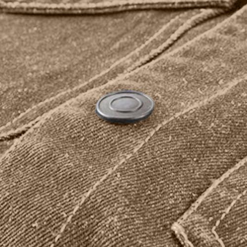 Chaqueta vaquera de trabajo resistente y abrigo con botones a presión 3