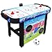 Hathaway Rapid Fire 42-in 3-in-1 Multi Game Table – Small Air Hockey Table That Includes Soccer and Hockey Net Targets – Compact Arcade Game Table for Family – Indoor Sports Fun with Accessories