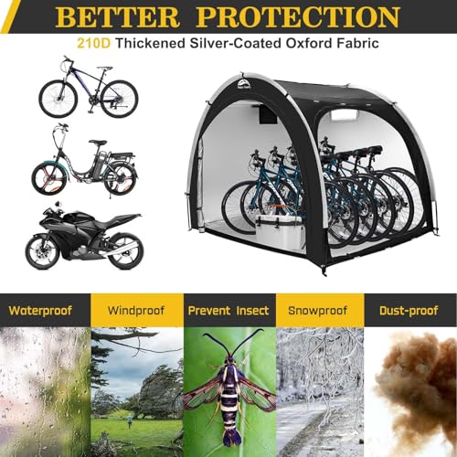 image for Happy Travel Bike Storage Shed Tent,Outdoor Portable Bicycle Storage S