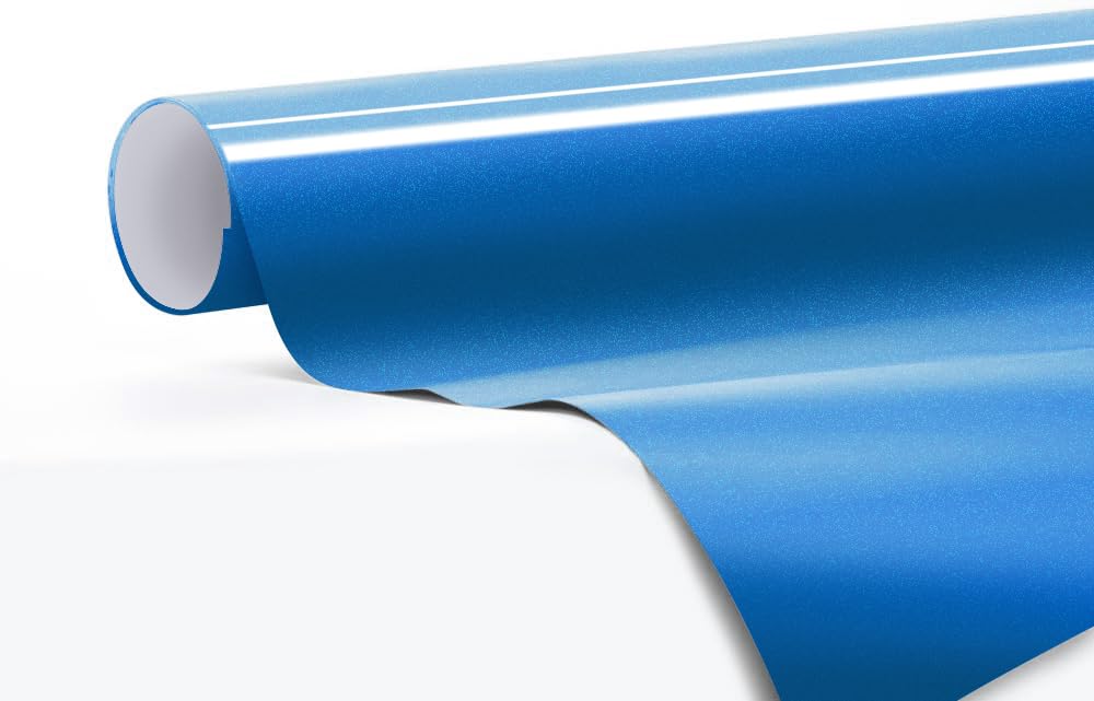 VViViD 3M Automotive Vinyl Wrap Roll (Gloss Blue Metallic, 1/2ft x 5ft)