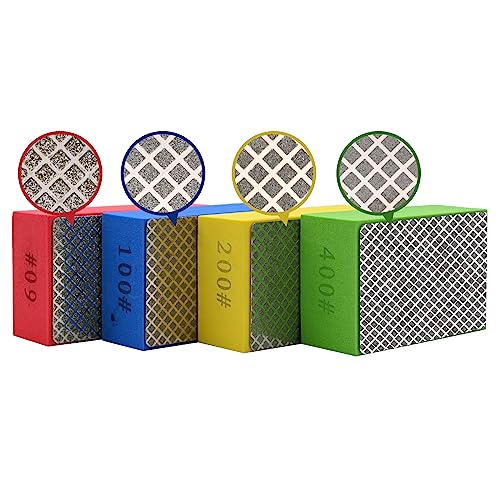 Egofix E647556222 4Pcs Diamond Hand Polishing Pads For Ceramic Tile Glass Grinding,Sanding Blocks Polishing 60#,100#,200#,400# thumb #2