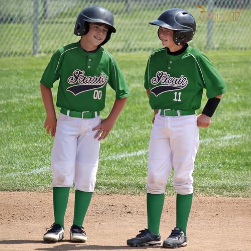 Image of Baseball Socks and Belt for Youth Adult Softball Socks Combo Elastic Waist Belt for Men Kids Boys Girls Women JASGOOD