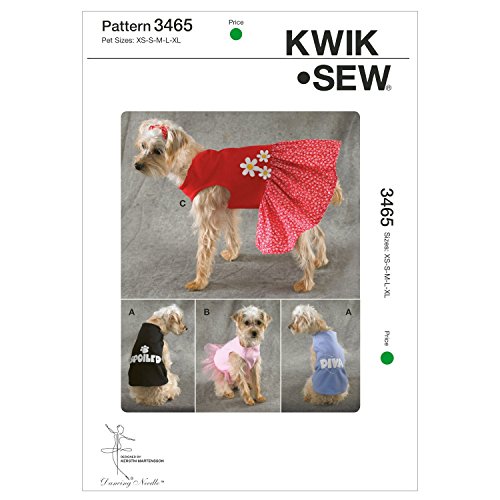 Kwik Sew K3465 Shirts and Dress Sewing Pattern, Size Pet XS-S-M-L-XL