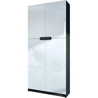 Vladon Logan Office Cabinet Black