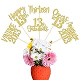 12 Packung 13th Birthday Geburtstag Tortendeko Cheers 60 Years Vintage...