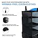 Grand Fusion Stow-N-Go Packing Organizer for Luggage, Portable Hanging Travel Shelves, Carry-On Closet, Hanging Packing Cubes, Collapsible Carry-On Organizer for Cruises & Hotels. Black - L