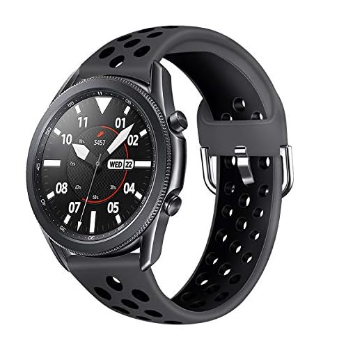 AOTVIRIS kompatibel med 22 mm rem galaxklocka 3 45 mm/galaxklocka 46 mm/utrustning S3 Frontier/klassiska remmar klockarmband silikonarmband armband för Huawei Watch GT/GT 2 46 mm/GT 2e/Ticwatch Pro